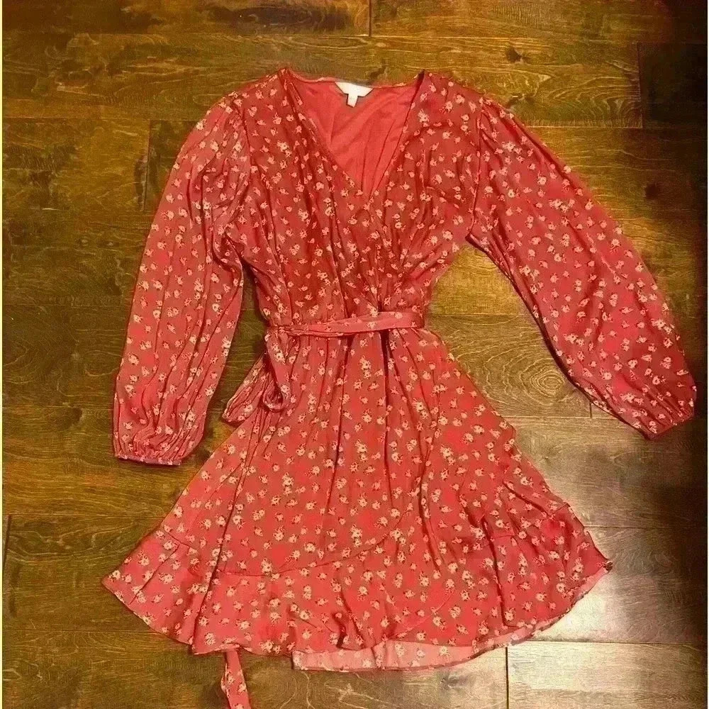 Lauren Conrad Silky Wrap Dress in XXL